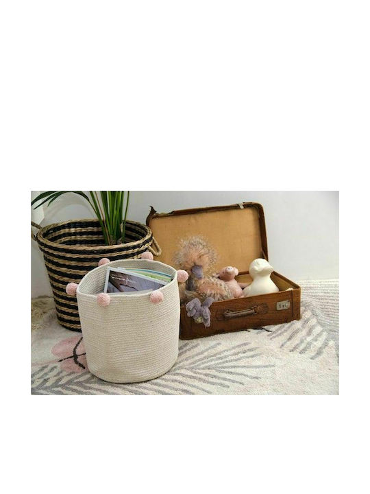 Lorena Canals Children's Storage Basket made of Straw Bubbly Beige 30x30x30cm 1pcs