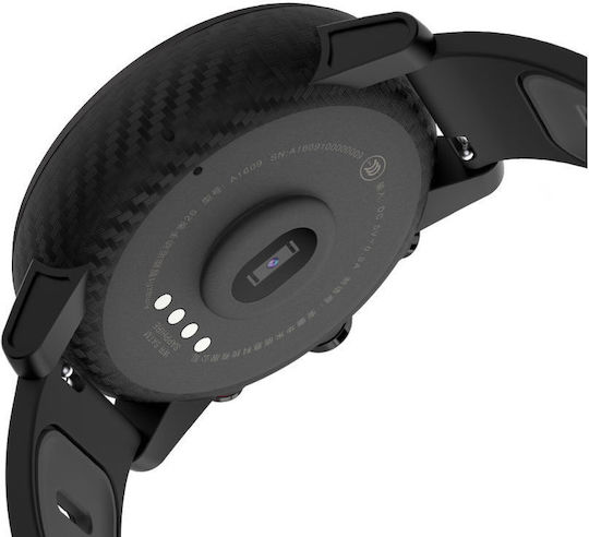 Amazfit Stratos Ceramic 48mm Αδιάβροχο Smartwatch με Παλμογράφο (Black)