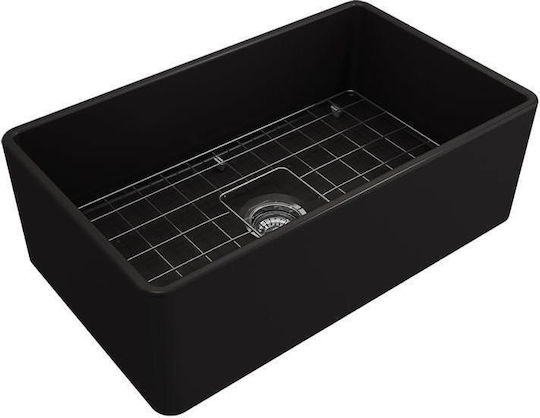 Bocchi 1138 1139-400 Sub masă Chiuvetă Porțelan L76xW46cm Negru mat