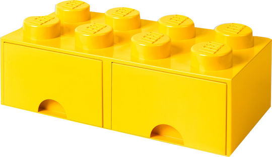 LEGO Children's Storage Box made of Plastic 8 Knobs Yellow 50x25x17cm 1pcs