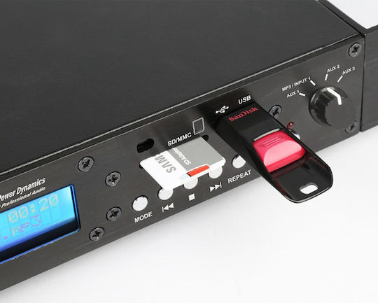 Power Dynamics Rack Media Player PDC75 with FM Receiver , Bluetooth & Recording Mode