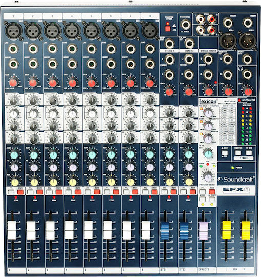 Soundcraft EFX8 Αναλογική Κονσόλα 8 Καναλιών / 8 Εισόδους XLR