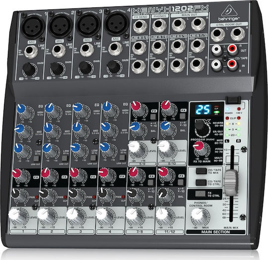 Behringer Xenyx 1202FX Αναλογική Κονσόλα 12 Καναλιών με Phantom Power & 4 Εισόδους XLR