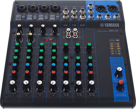 Yamaha MG-10 H020.00084 Consolă Analogică 10 Canale cu Putere fantomă & 4 Intrări XLR