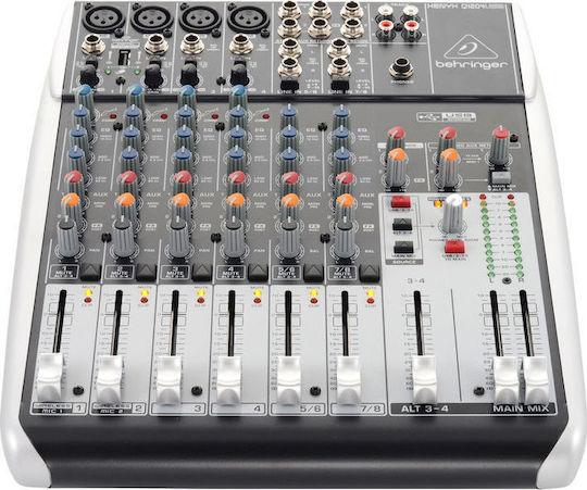 Behringer Xenyx Q1204 USB Consolă Analogică 12 Canale cu Putere fantomă & 4 Intrări XLR