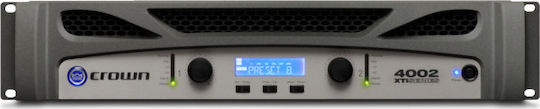 Crown Audio Xti 4002 PA Power Amplifier 2 Channels 1200W/4Ω 650W/8Ω Equipped with USB Black