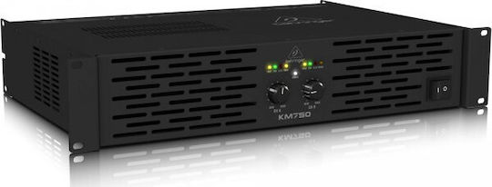 Behringer KM750 PA Power Amplifier 2 Channels 400W/4Ω 200W/8Ω Black