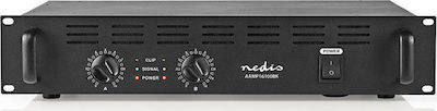 Nedis AAMP16100BK Τελικός Ενισχυτής PA 2 Καναλιών 120W/4Ω 60W/8Ω με Σύστημα Ψύξης