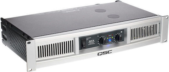 QSC GX3 Leistungsverstärker PA-Verstärker 2 Kanäle 350W/4Ω 300W/8Ω mit Kühlungssystem in Silber Farbe