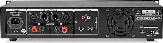 Nedis PA Power Amplifier 2 Channels 300W/4Ω 170W/8Ω with Cooling System Black