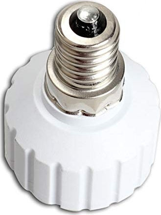 GloboStar Socket Adapter from E14 to GU10 in White color Set 1pcs 77796