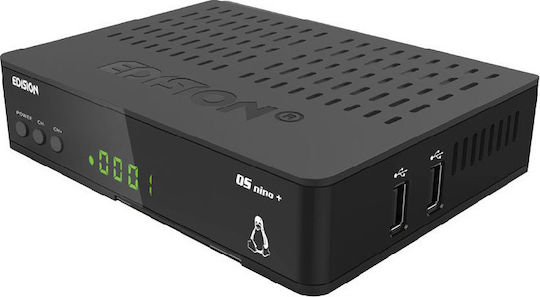 Edision Satellite Decoder OS NINO+ 01-08-0009 Full HD (1080p) DVB-C / DVB-S2 / DVB-T2 with PVR Recording Function and Built-in Wi-Fi in Black Colour