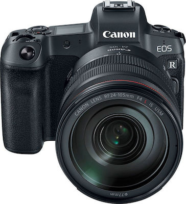 Canon Mirrorless Φωτογραφική Μηχανή EOS R Full Frame Kit (RF 24-105mm F4L IS USM + EF-EOS R Adapter) Black