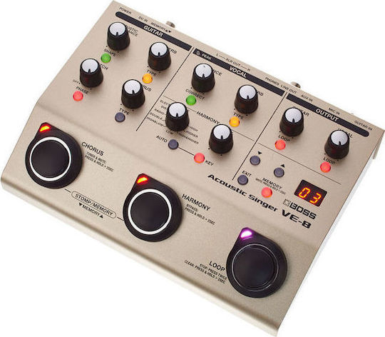 Boss VE-8 Acoustic Singer VE-8 Πετάλι Preamp Φωνής και Ηλεκτροακουστικών Οργάνων