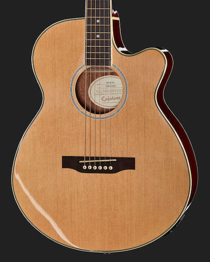 Epiphone Semi-Acoustic Guitar PR-4E Cutaway Natural