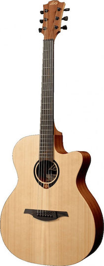 Lag Semi-Akustik Gitarre Tramontane T70ACE Ausschnitt Natürlich