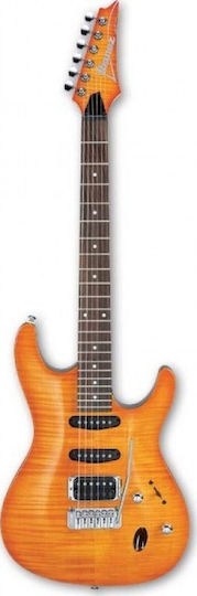 Ibanez SA260FM Electric Guitar Stratocaster with HSS Pickup Configuration Amber Burst with Case