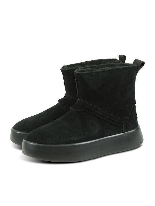 Classic Boom Suede Γυναικεία Μποτάκια Μαύρα