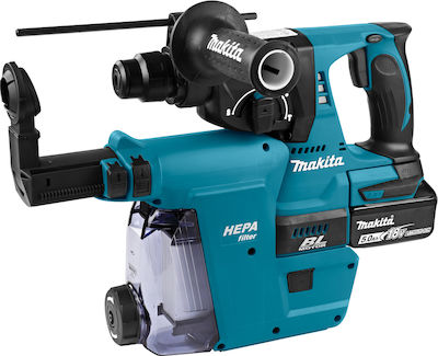 Makita Hammer Rotary Battery Brushless 18V with SDS Plus Makpac 4 & DC18RC Powder & Charger Kit