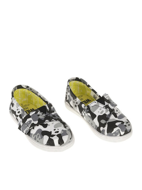 Toms Kids Espradrilles with Hoop & Loop Closure Gray Alpargata