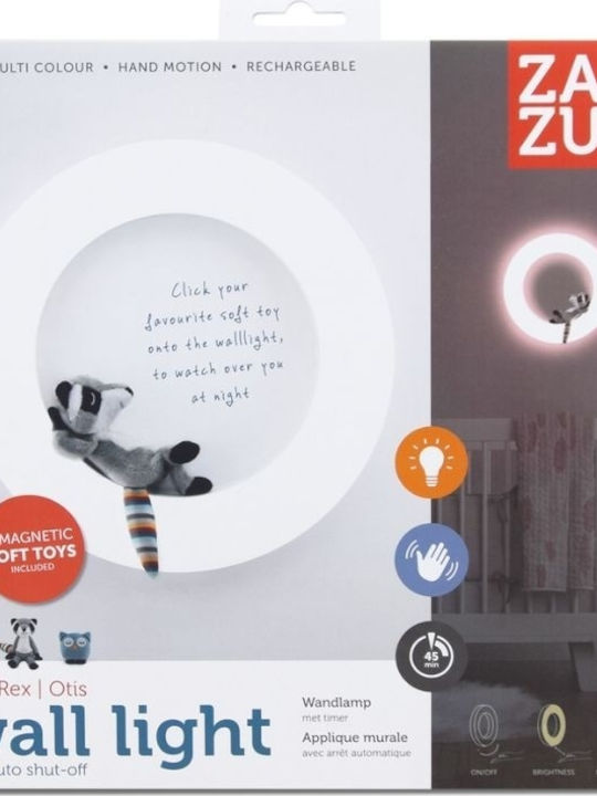 Zazu Nursery Night Light Fay Rex Otis USB White with Sensor