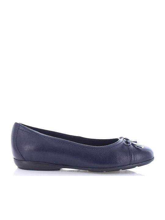 D Annytah D Lederne Damen Ballerinas in Marineblau Farbe