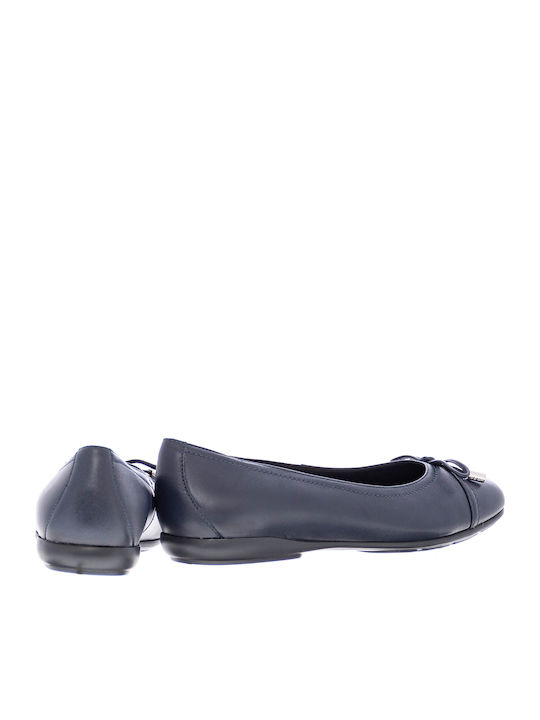 D Annytah D Lederne Damen Ballerinas in Marineblau Farbe
