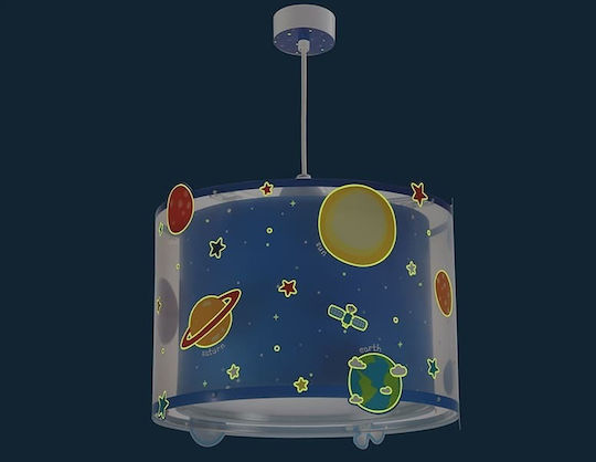 Ango Planets Μονόφωτο Παιδικό Φωτιστικό Κρεμαστό από Πλαστικό 23W με Υποδοχή E27 Μπλε