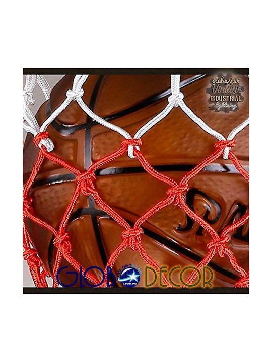 GloboStar Kids Metallic Single Ceiling Light E27 Spalding NBA Multicolour 32x58cm