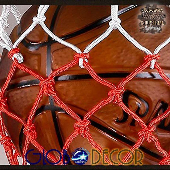 GloboStar Spalding NBA Μονόφωτο Παιδικό Φωτιστικό Κρεμαστό από Μέταλλο με Υποδοχή E27 32x58cm