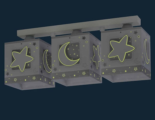 Ango Moon Kronleuchter Kinderdeckenleuchte Deckenleuchte montieren 23W mit Fassung E27 Grey