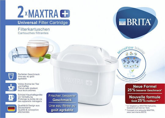 Brita Water Filter Replacement for Pitcher made of Activated Carbon Maxtra+ 2pcs
