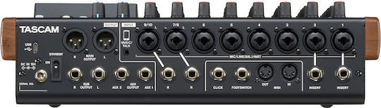 Tascam Model 12 Analoge Konsole 12 Kanäle mit Phantom Power & 8 XLR-Eingänge