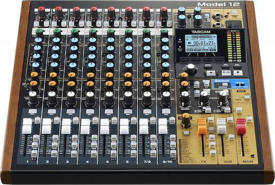Tascam Model 12 Analoge Konsole 12 Kanäle mit Phantom Power & 8 XLR-Eingänge