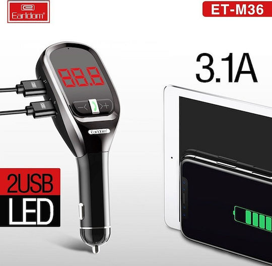 Earldom FM Car Transmitter with Bluetooth