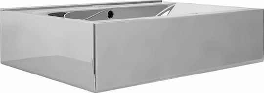 vidaXL Deasupra Blatului Chiuvetă Ceramică 60x46x16cm Argintiu