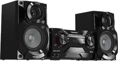 Panasonic Ηχοσύστημα 2.0 SC-AKX200 400W με CD / Digital Media Player και Bluetooth Μαύρο