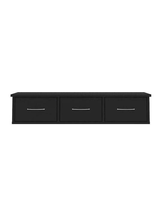 Shelf Wall Black 90x26x18.5cm