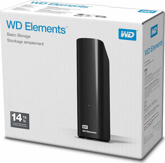 Western Digital Elements Desktop USB 3.0 External 3.5" HDD 14TB Black