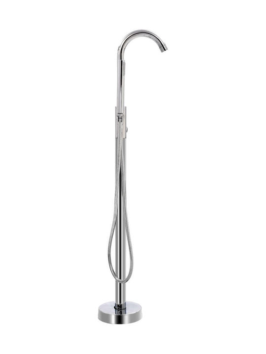 vidaXL Mischung Bade- / Duscharmatur Badewanne Komplettes Set Edelstahl Silber