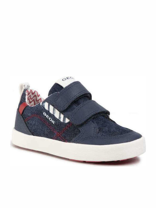 Geox Kids Sneakers Kilwi Anatomic with Scratch Navy Blue