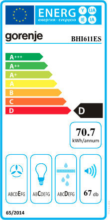Gorenje BHI611ES Ventilation Mechanism 53.4cm Inox