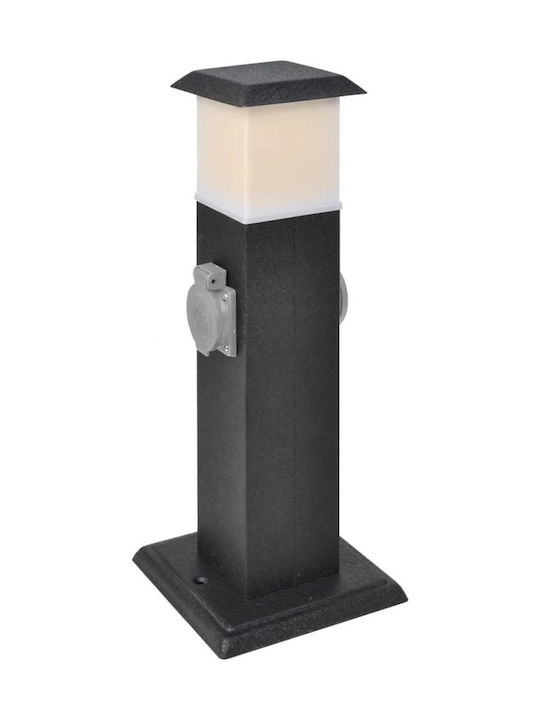 vidaXL Outdoor Floor Lamp Small Post 40W IP44 for E14 Light Bulb Base Black