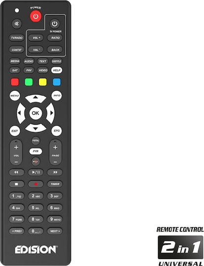 Edision Decodor Satelit OS Mini 01-08-0031 4K UHD DVB-S2X cu Funcție de Înregistrare PVR și Wi-Fi încorporat în Culoarea Negru