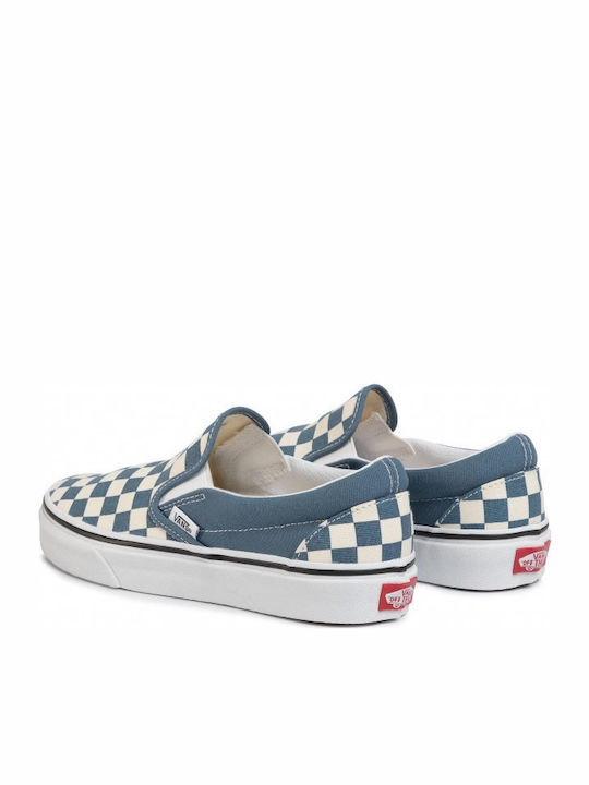 ClassicCheckerboard Classic Men's Canvas Slip-Ons Blue Mirage / True White
