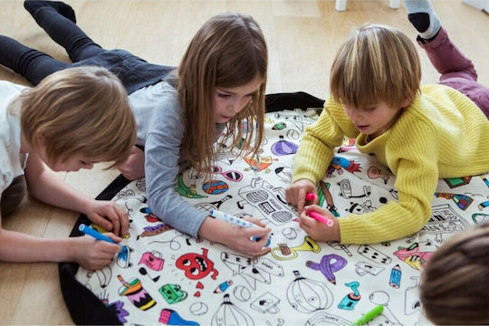 Play&go Saltea de Joacă pentru Copii din Țesătură Colormap OMY Alb 1buc