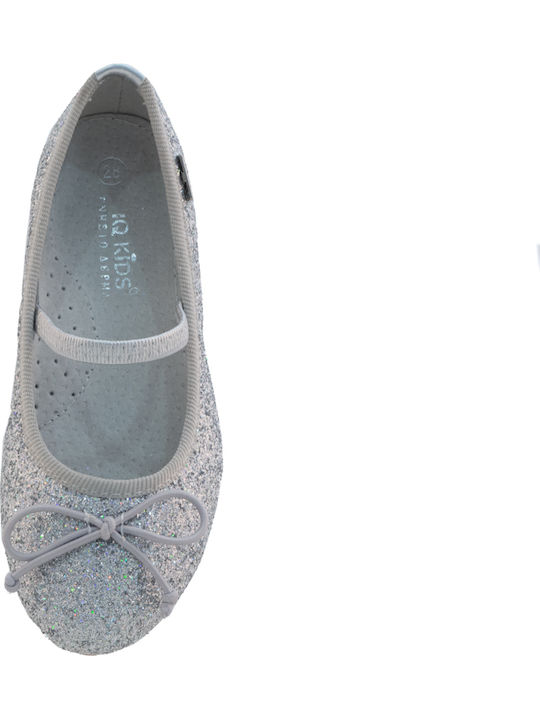 Kids Ballerinas Balarina 120 with Elastic Strap Silver