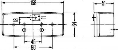 Hella Set Lumini Trailer Combination Rearlight cu șuruburi 12V 1buc