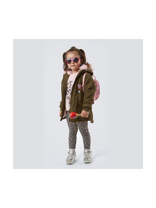 Evita Kids Parka Long Hooded Khaki