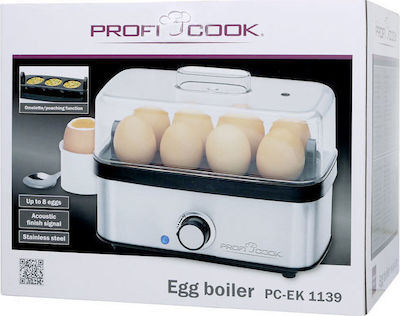 Profi Cook PC-EK 1139 Βραστήρας Αυγών 8 Θέσεων 400W Ασημί